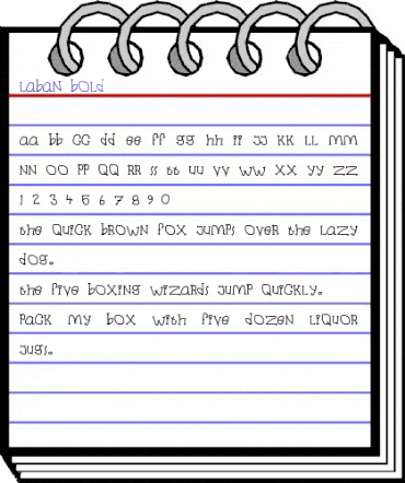 Laban Bold animated font preview