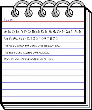 Labium Normal animated font preview