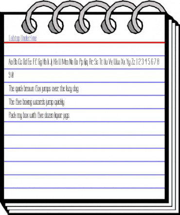 Labtop Underline Regular animated font preview