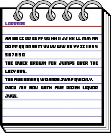 Ladders Regular animated font preview Ladders Regular animated font preview