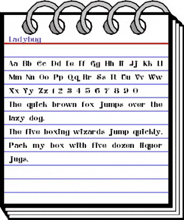 Ladybug Regular animated font preview