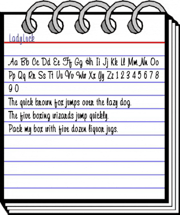 LadyLuck Regular animated font preview LadyLuck Regular animated font preview