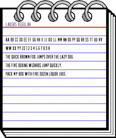 Lakers Regular animated font preview