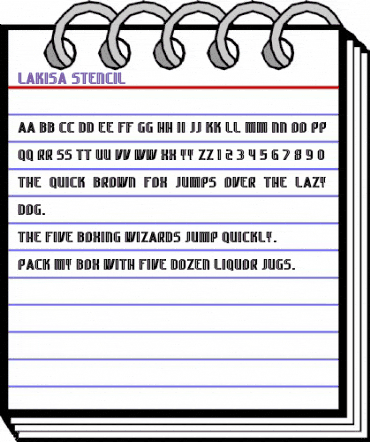 Lakisa Stencil animated font preview Lakisa Stencil animated font preview