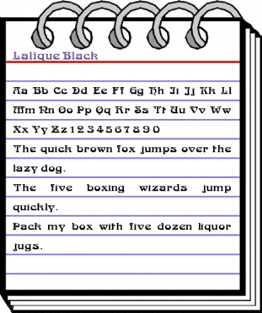 Lalique Black animated font preview