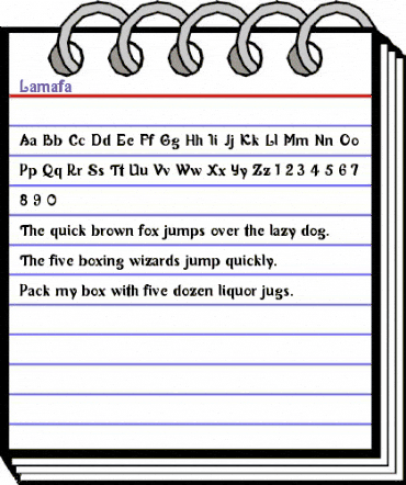 Lamafa Regular animated font preview Lamafa Regular animated font preview