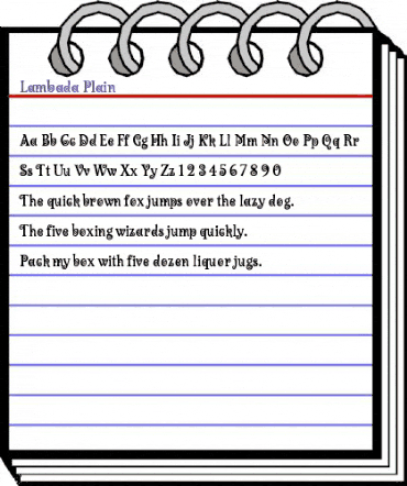 Lambada Regular animated font preview Lambada Regular animated font preview