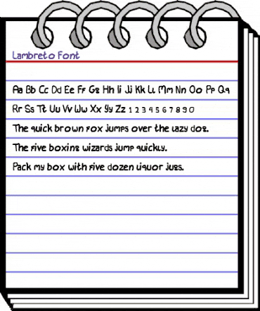 Lambreto Font Regular animated font preview