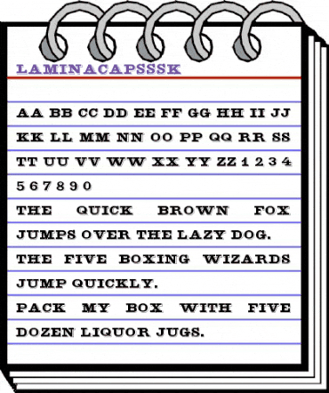 LaminaCapsSSK Regular animated font preview LaminaCapsSSK Regular animated font preview