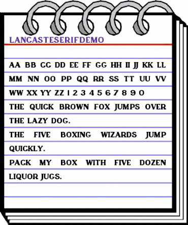 Lancaste Serif Demo Regular animated font preview Lancaste Serif Demo Regular animated font preview