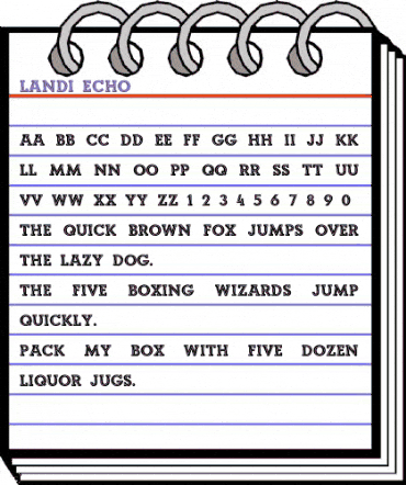 Landi_Echo Regular animated font preview Landi_Echo Regular animated font preview