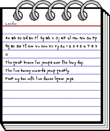 Landie Regular animated font preview Landie Regular animated font preview