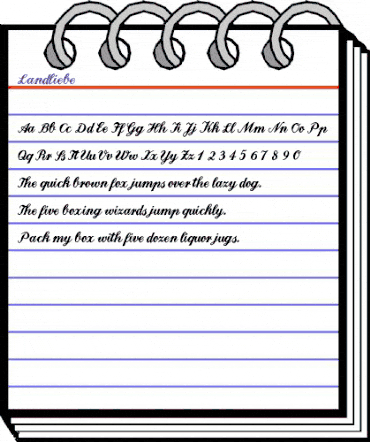 Landliebe Regular animated font preview Landliebe Regular animated font preview