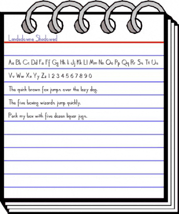 Landsdowne Shadowed Regular animated font preview Landsdowne Shadowed Regular animated font preview