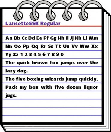 LansetteSSK Regular animated font preview