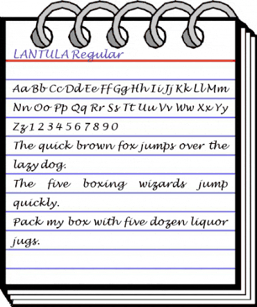 LANTULA Regular animated font preview LANTULA Regular animated font preview