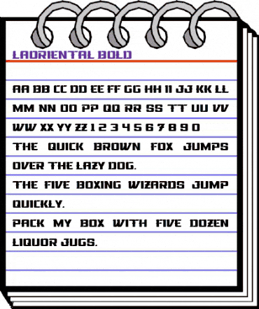 La Oriental Bold animated font preview La Oriental Bold animated font preview