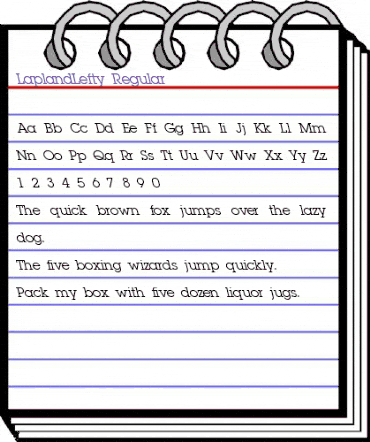 LaplandLefty Regular animated font preview LaplandLefty Regular animated font preview