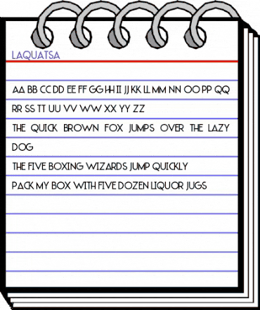 LAQUATSA Regular animated font preview LAQUATSA Regular animated font preview