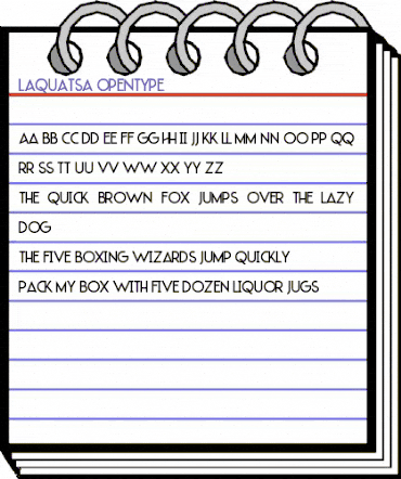 LAQUATSA Regular animated font preview LAQUATSA Regular animated font preview