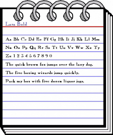 Lara Bold Regular animated font preview Lara Bold Regular animated font preview