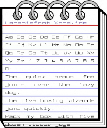 Larabiefont Xtrawide Regular animated font preview Larabiefont Xtrawide Regular animated font preview
