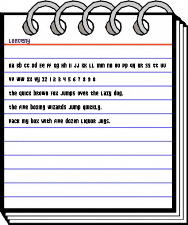 Larceny Medium animated font preview