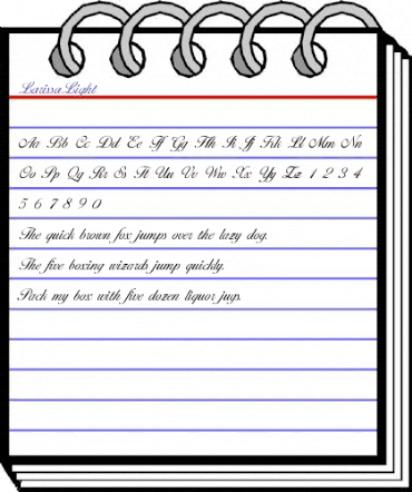 LarissaLight Regular animated font preview LarissaLight Regular animated font preview