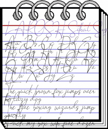 LAROSH Sithal Signature Regular animated font preview LAROSH Sithal Signature Regular animated font preview