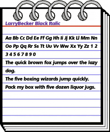 LarryBecker-Black Italic animated font preview LarryBecker-Black Italic animated font preview