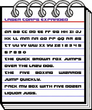 Laser Corps Expanded Regular animated font preview Laser Corps Expanded Regular animated font preview