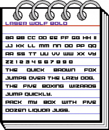 Laser Wolf Bold Bold animated font preview