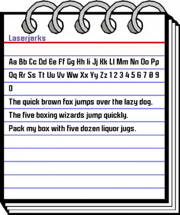 Laserjerks Regular animated font preview