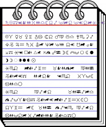 Linotype Astrology Pi One animated font preview Linotype Astrology Pi One animated font preview