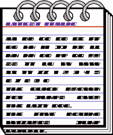 Latest Italic animated font preview Latest Italic animated font preview