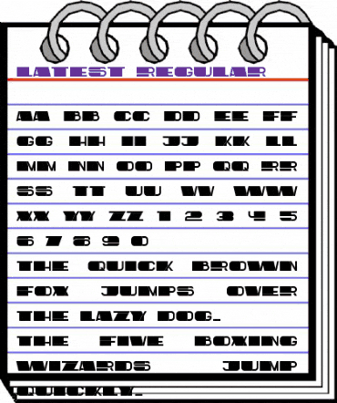 Latest Regular animated font preview Latest Regular animated font preview