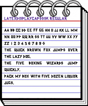 LatexDisplayCapsSSK Regular animated font preview LatexDisplayCapsSSK Regular animated font preview