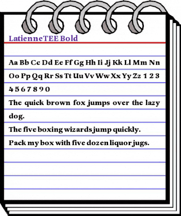 LatienneTEE Bold animated font preview