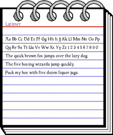 Latimer Regular animated font preview