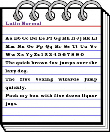 Latin Normal animated font preview Latin Normal animated font preview