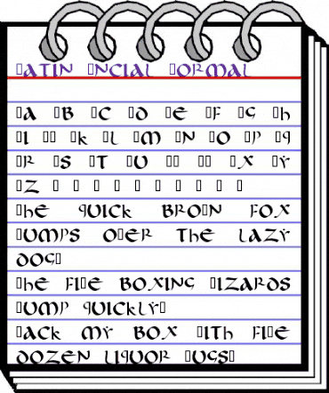 Latin Uncial Normal animated font preview