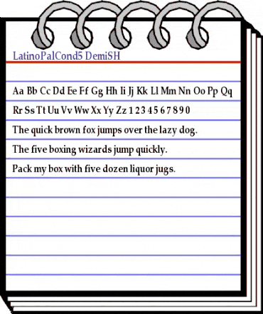 LatinoPalCond5 DemiSH animated font preview