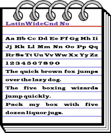 LatinWideCnd No animated font preview