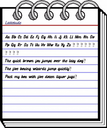 Lattetude Regular animated font preview Lattetude Regular animated font preview