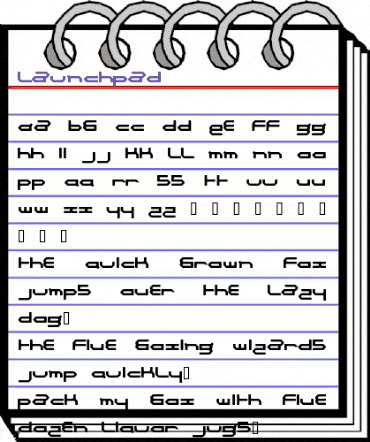 launchpad Regular animated font preview