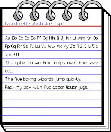 Launderette Wash animated font preview Launderette Wash animated font preview