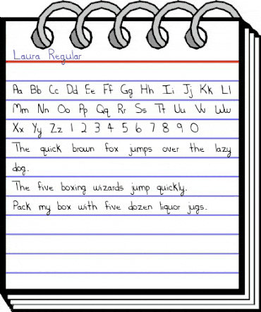 Laura Regular animated font preview