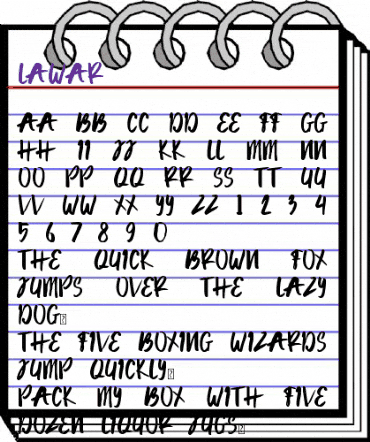 Lawar Regular animated font preview