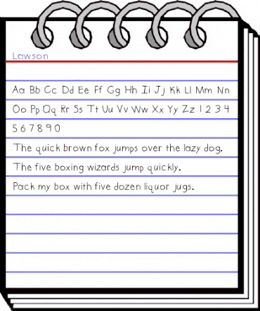 Lawson Medium animated font preview