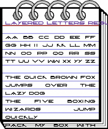 Layered Letters Regular animated font preview Layered Letters Regular animated font preview